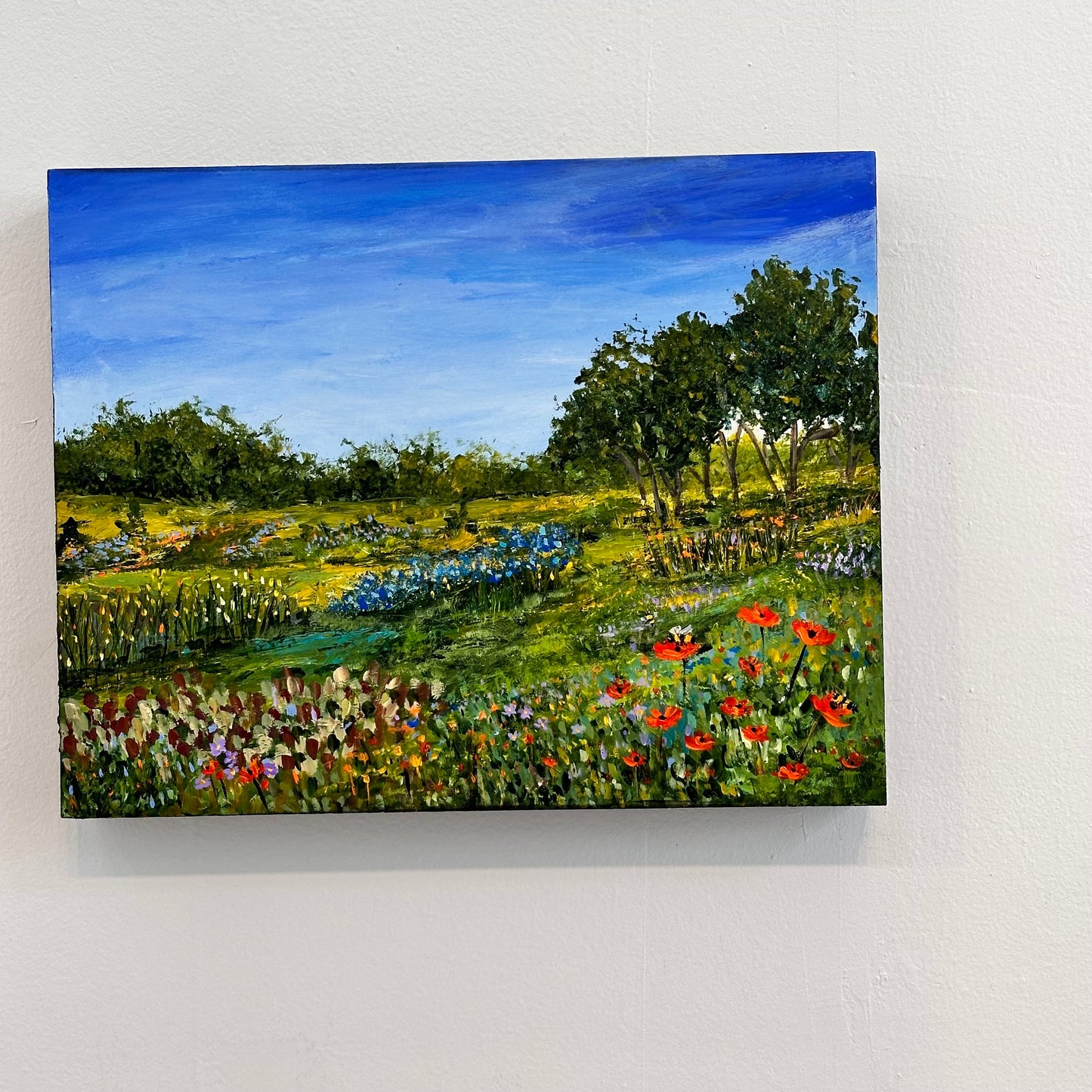 Magical Meadow # 5 :  14" W x 11" H x 2" D Acrylic Painting