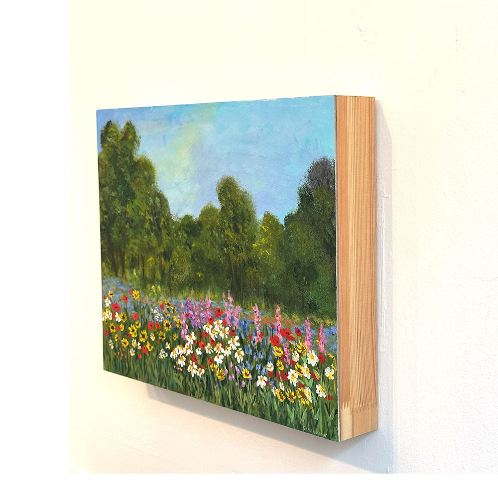 The Floral Paradise #3 - Acrylic Painting 11x14x2"