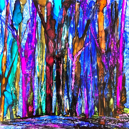 The Beauty of Trees # 14 Alcohol Ink Painting