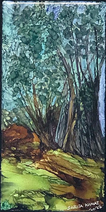 The Beauty of Trees # 16 Alcohol Ink Painting