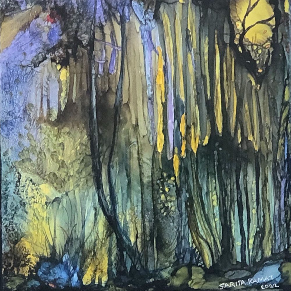 The Beauty of Trees # 4 Alcohol Ink Painting