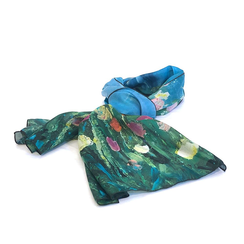 Tulip Field 1 Silk Scarf