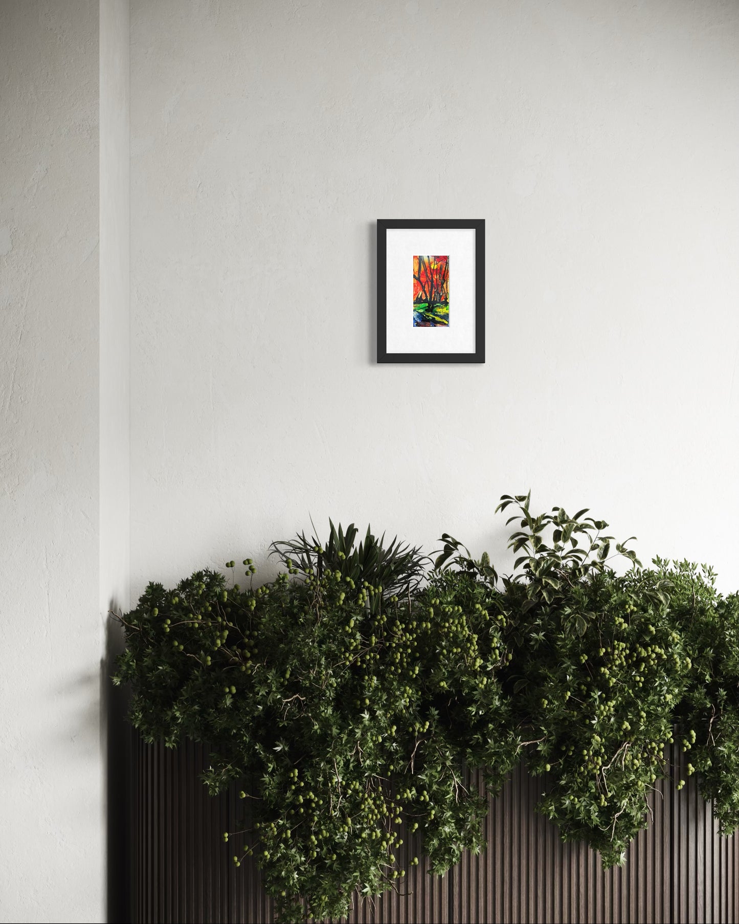 Radiance - Alcohol Ink Painting - 4x8", framed 9x12"