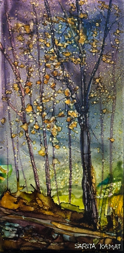 Twilight Whispers - Alcohol Ink Painting