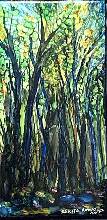 The Beauty of Trees # 15 Alcohol Ink Painting