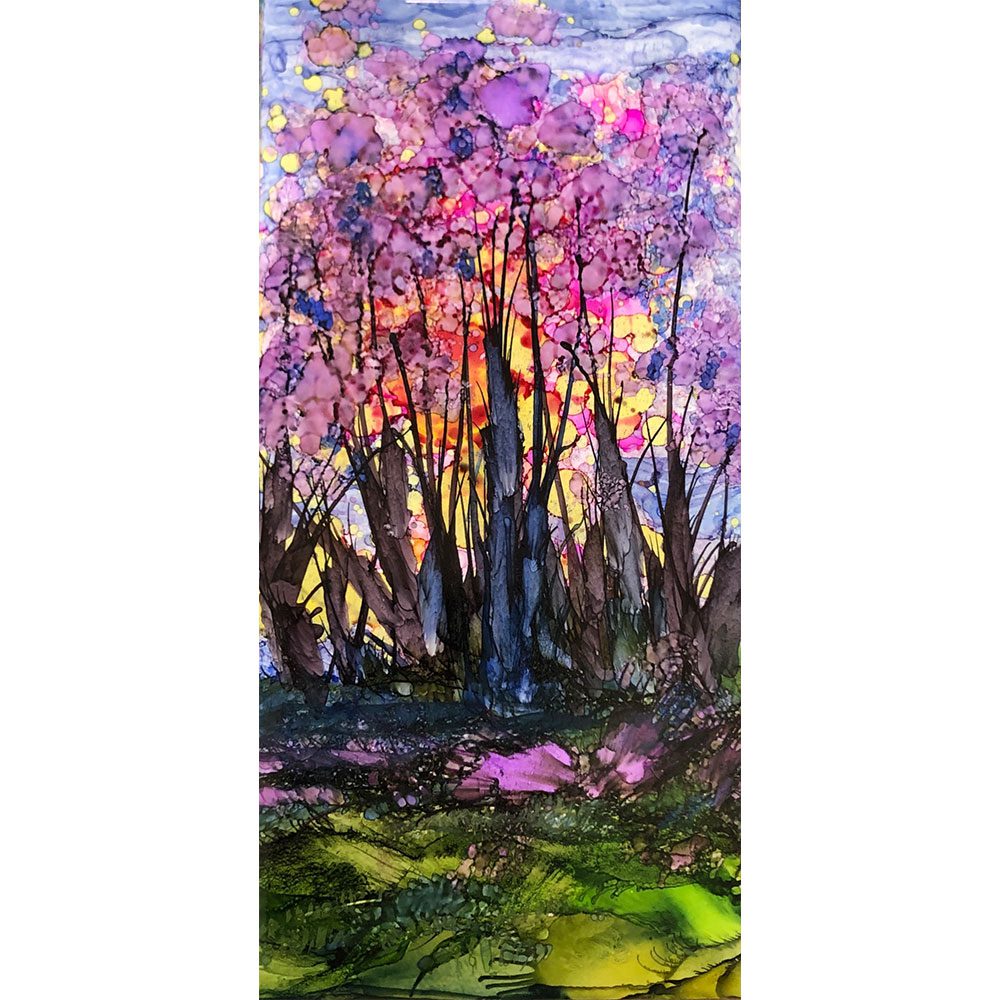 The Beauty of Trees # 17 Alcohol Ink Painting