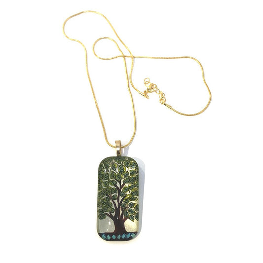 Tree of Life Hand-painted Pendant Necklace
