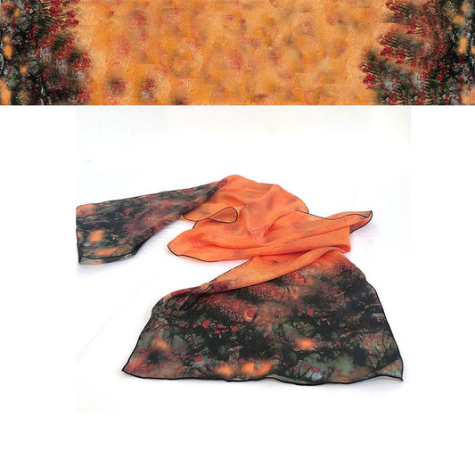 Poppy Field 3 - Silk Scarf